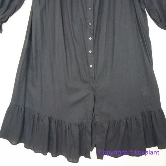 New!‎ Eloquii black Linen Maxi Day Dress, size 18/20 - Picture 5 of 13